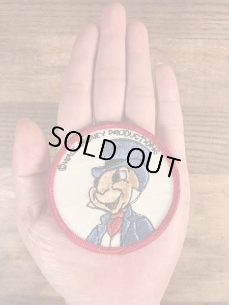 70年代頃のディズニーのジミニークリケットのビンテージの刺繡ワッペン