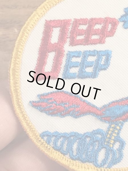 70年代頃のルーニーテューンズのロードランナーのビンテージの刺繡ワッペン