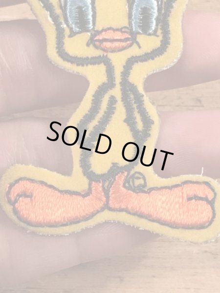 70’sのルーニーテューンズのトゥイーティーのヴィンテージの刺繡パッチ