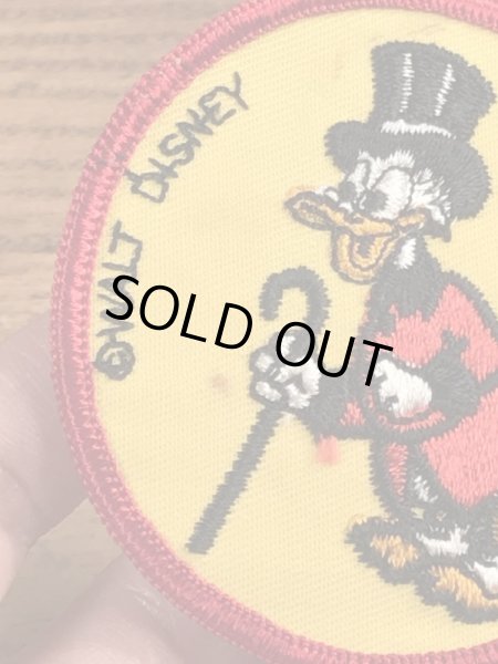 70年代頃のディズニーのスクルージマクダックのビンテージの刺繡ワッペン