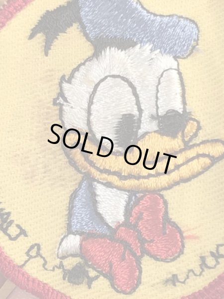 70年代頃のディズニーのドナルドダックのビンテージの刺繡ワッペン