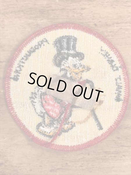 70’sのディズニーのスクルージマクダックのヴィンテージの刺繡パッチ