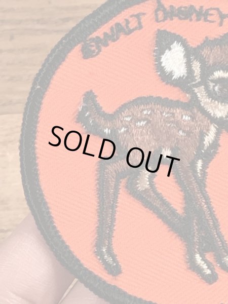 70年代頃のディズニーのバンビのビンテージの刺繡ワッペン