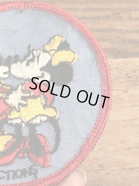 70’sのディズニーのミッキーマウスとミニーマウスのヴィンテージの刺繡パッチ