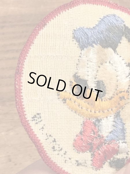 70’sのディズニーのドナルドダックのヴィンテージの刺繡パッチ