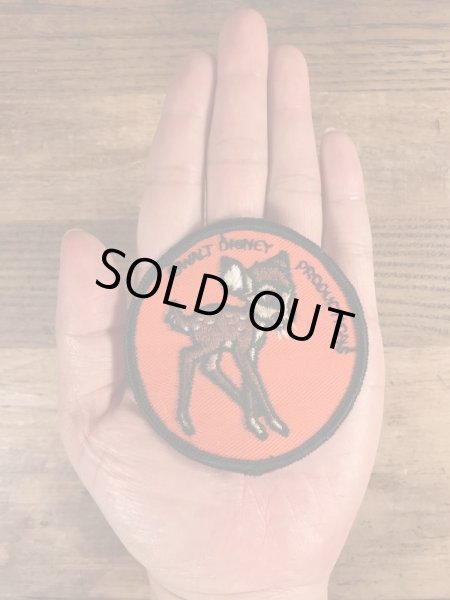 70年代頃のディズニーのバンビのビンテージの刺繡ワッペン