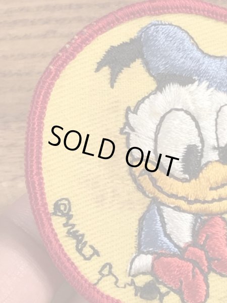 70年代頃のディズニーのドナルドダックのビンテージの刺繡ワッペン