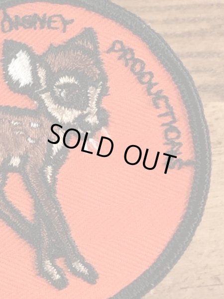 70’sのディズニーのバンビのヴィンテージの刺繡パッチ