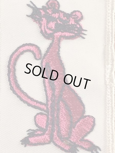 70年代頃のピンクパンサーのビンテージの刺繡ワッペン