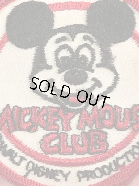 70年代頃のディズニーのミッキーマウスクラブのビンテージの刺繡ワッペン