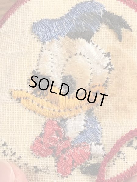 70’sのディズニーのドナルドダックのヴィンテージの刺繡パッチ