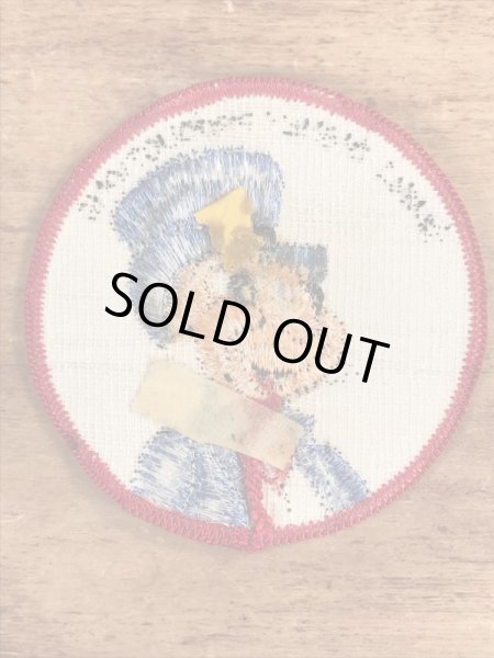 70’sのディズニーのジミニークリケットのヴィンテージの刺繡パッチ