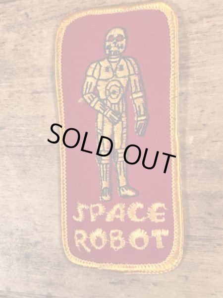 70’sのスペースロボットのヴィンテージの刺繡パッチ