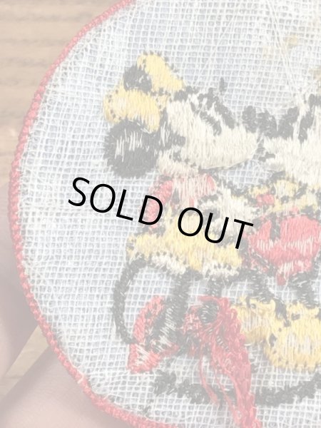 70’sのディズニーのミッキーマウスとミニーマウスのヴィンテージの刺繡パッチ