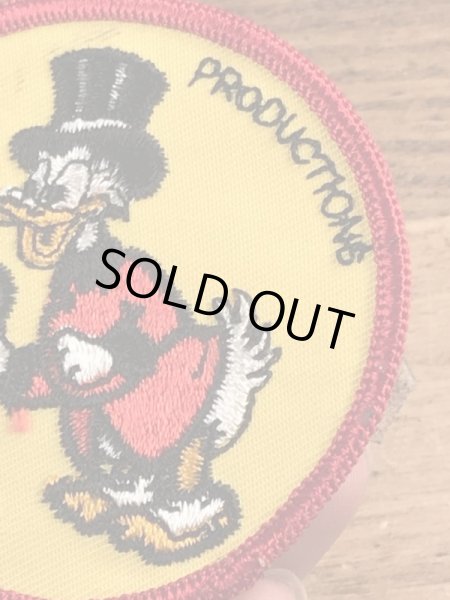 70’sのディズニーのスクルージマクダックのヴィンテージの刺繡パッチ