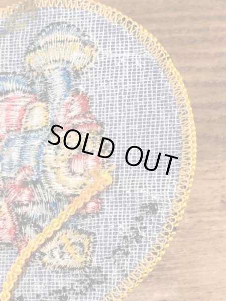 70年代頃のディズニーのケイシージュニアのビンテージの刺繡ワッペン