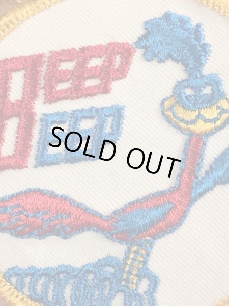 70年代頃のルーニーテューンズのロードランナーのビンテージの刺繡ワッペン