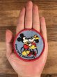 70年代頃のディズニーのミッキーとミニーマウスのビンテージの刺繡ワッペン