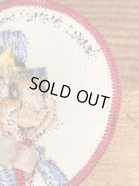 70年代頃のディズニーのジミニークリケットのビンテージの刺繡ワッペン