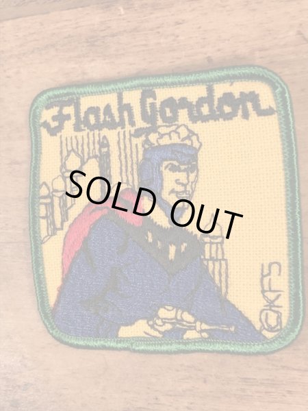 70’sのアメコミのフラッシュゴードンのヴィンテージの刺繡パッチ
