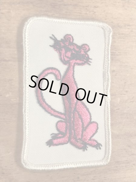 70年代頃のピンクパンサーのビンテージの刺繡ワッペン