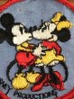 70年代頃のディズニーのミッキーとミニーマウスのビンテージの刺繡ワッペン