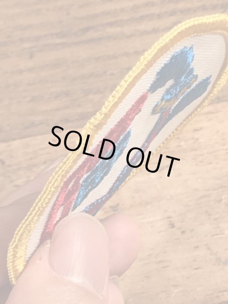 70年代頃のルーニーテューンズのロードランナーのビンテージの刺繡ワッペン