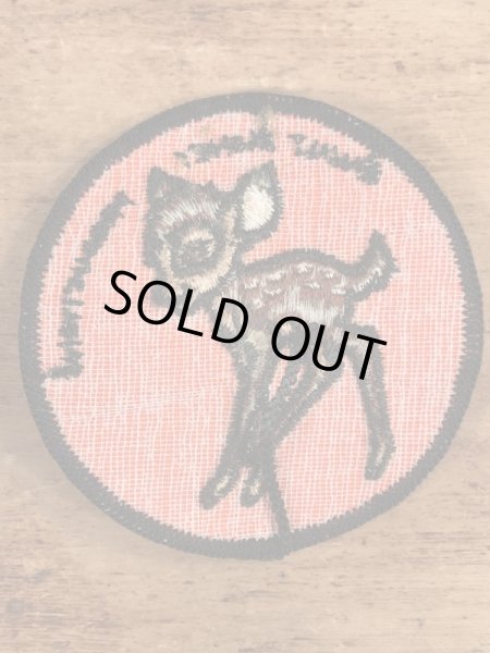 70’sのディズニーのバンビのヴィンテージの刺繡パッチ