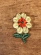 70’sの花のヴィンテージの刺繡パッチ