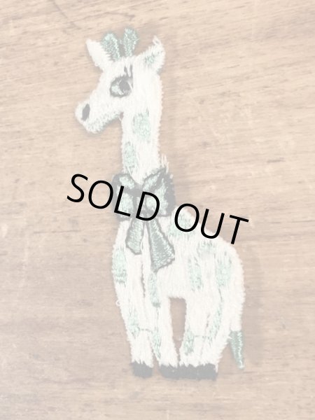 70’sのキリンのヴィンテージの刺繡パッチ