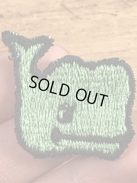 70年代頃のクジラのビンテージの刺繡ワッペン