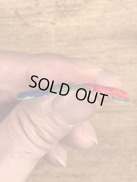 70’sのフラワーのヴィンテージの刺繡パッチ