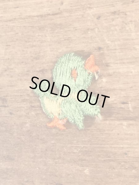 70’sの小鳥のヴィンテージの刺繡パッチ