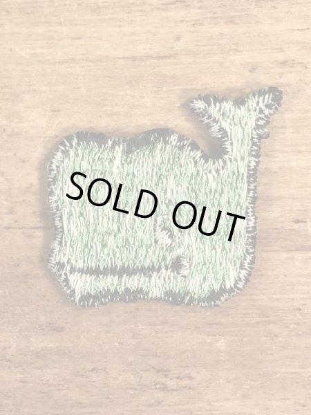 70’sのクジラのヴィンテージの刺繡パッチ