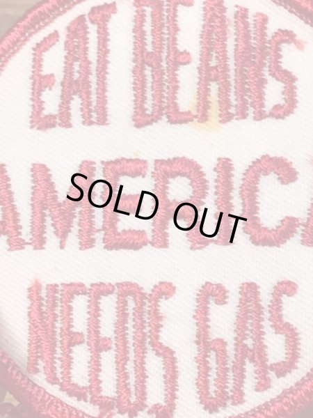 70年代頃のアメリカンジョークのメッセージが書かれたビンテージの刺繡ワッペン