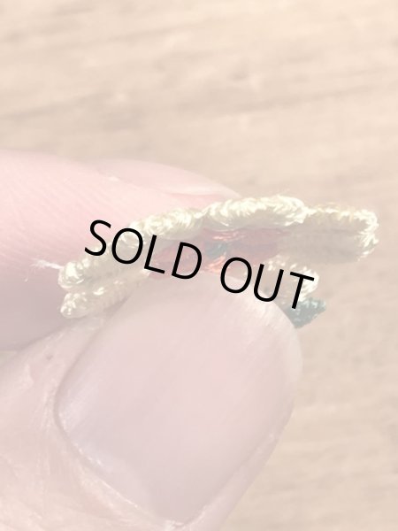 70年代頃の花のビンテージの刺繡ワッペン