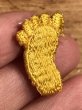 70年代頃の足跡のビンテージの刺繡ワッペン