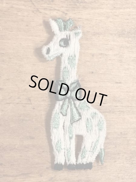 70年代頃のキリンのビンテージの刺繡ワッペン