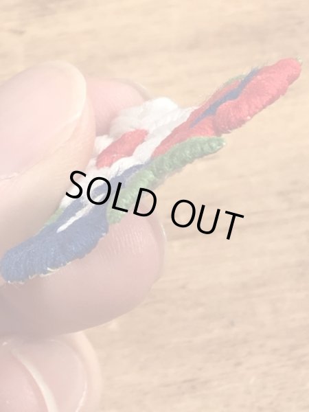 70’sのフラワーのヴィンテージの刺繡パッチ