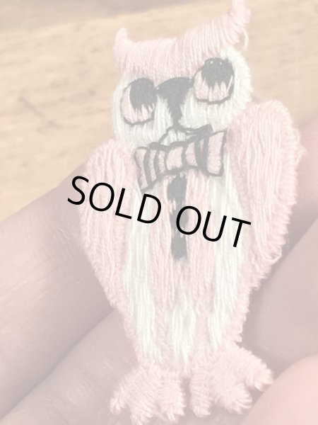 70’sのフクロウのヴィンテージの刺繡パッチ