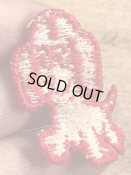 70’sの子犬のヴィンテージの刺繡パッチ