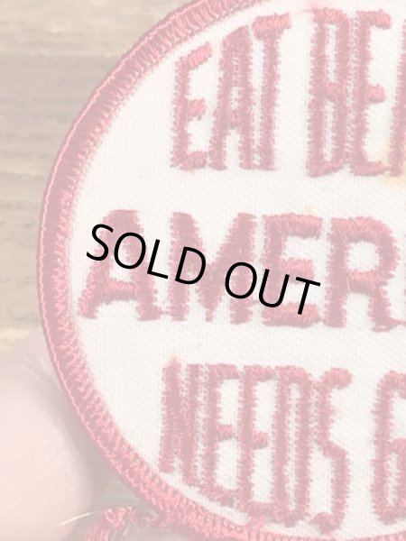 70年代頃のアメリカンジョークのメッセージが書かれたビンテージの刺繡ワッペン