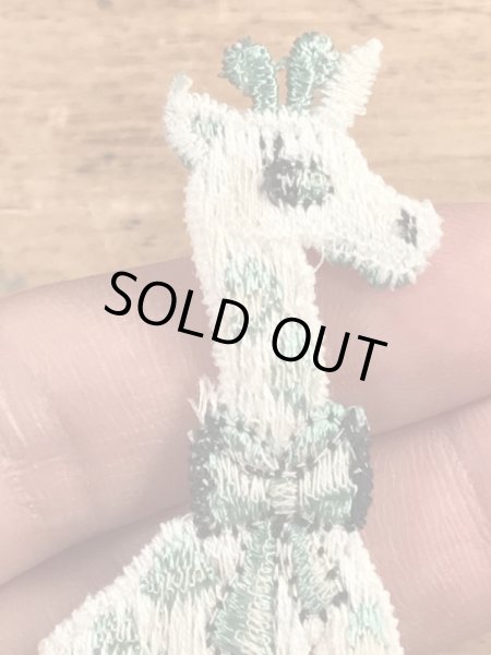 70’sのキリンのヴィンテージの刺繡パッチ