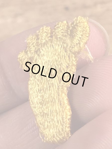 70’sの足跡のヴィンテージの刺繡パッチ