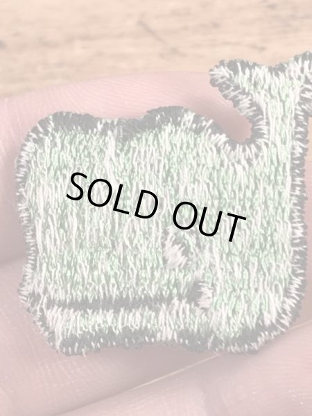 70’sのクジラのヴィンテージの刺繡パッチ