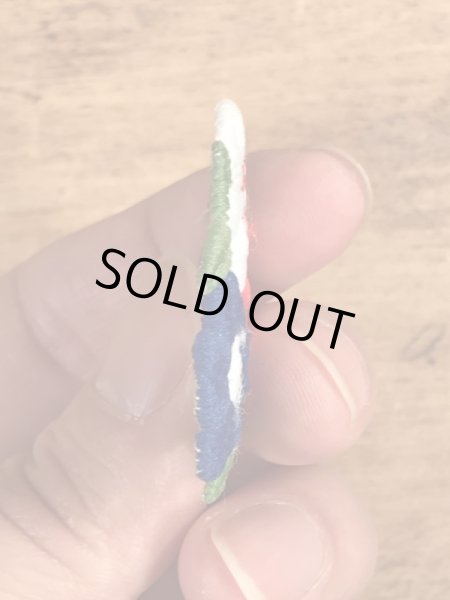 70年代頃の花のビンテージの刺繡ワッペン