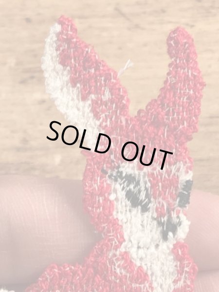 70’sのウサギのヴィンテージの刺繡パッチ