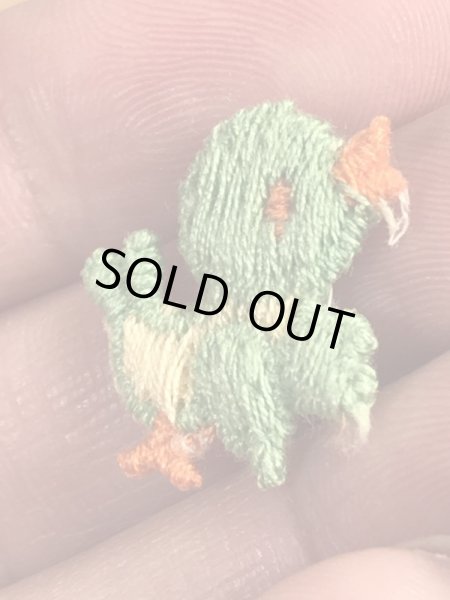 70’sの小鳥のヴィンテージの刺繡パッチ