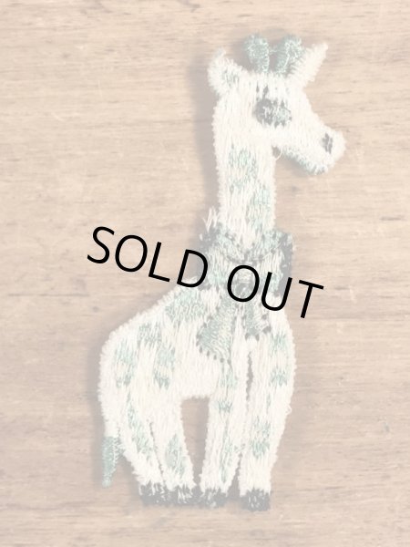 70’sのキリンのヴィンテージの刺繡パッチ