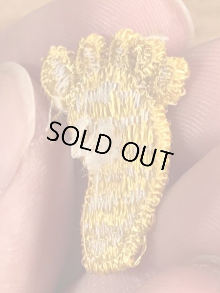 70年代頃の足跡のビンテージの刺繡ワッペン